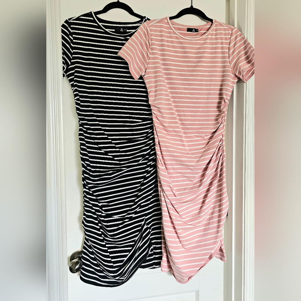 Two long Striped Dresses by Mindy Mae
